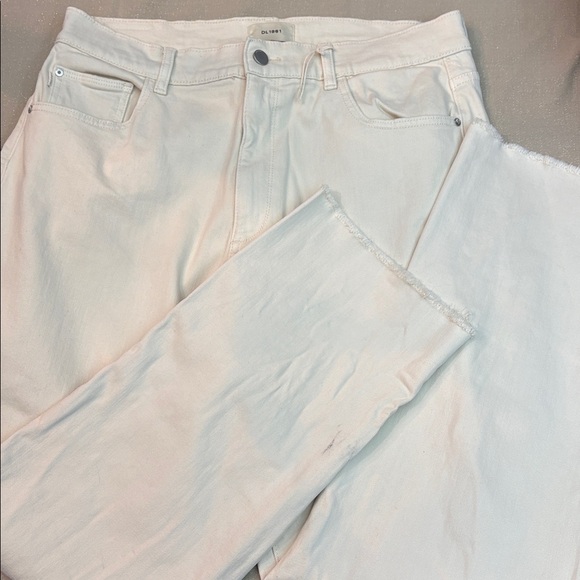 DL1961 Patti High Rise Straight Jeans in Ecru - size 32 - NEW - Picture 7 of 7